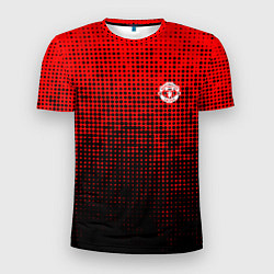 Мужская спорт-футболка MU red-black