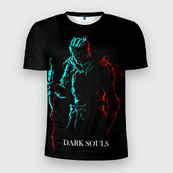Футболка спортивная мужская Dark Souls NEON Силуэт, цвет: 3D-принт