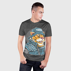 Футболка спортивная мужская Крутой тигр cool tiger, цвет: 3D-принт — фото 2