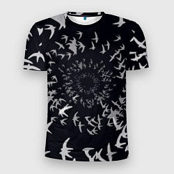 Мужская спорт-футболка Веер птиц