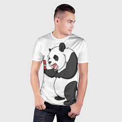 Футболка спортивная мужская Взрывная панда, цвет: 3D-принт — фото 2