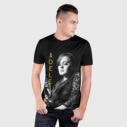 Футболка спортивная мужская Певица Adele, цвет: 3D-принт — фото 2