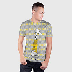 Футболка спортивная мужская Милая жирафа в шарфе, цвет: 3D-принт — фото 2