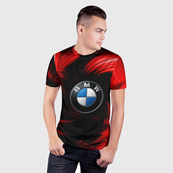 Футболка спортивная мужская BMW RED BEAST, цвет: 3D-принт — фото 2