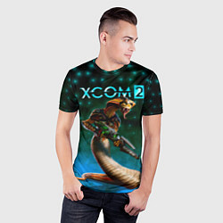 Футболка спортивная мужская XCOM ИКС КОМ рептилия, цвет: 3D-принт — фото 2