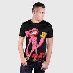 Футболка спортивная мужская Розовый Хагги Poppy Playtime, цвет: 3D-принт — фото 2