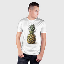 Футболка спортивная мужская Pineapple watercolor, цвет: 3D-принт — фото 2