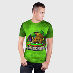 Футболка спортивная мужская Minecraft Logo Green, цвет: 3D-принт — фото 2