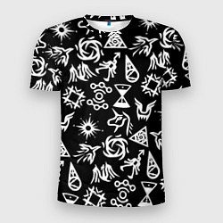 Футболка спортивная мужская EXO BAND SYMBOL PATTERN WHITE K-POP, цвет: 3D-принт