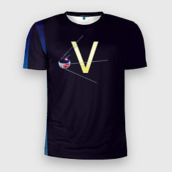 Футболка спортивная мужская Спутник V, цвет: 3D-принт