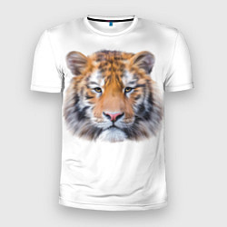 Футболка спортивная мужская Тигр рыжий полосатый, цвет: 3D-принт