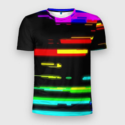 Мужская спорт-футболка Color fashion glitch
