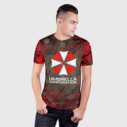 Футболка спортивная мужская Umbrella Corporation соты, цвет: 3D-принт — фото 2