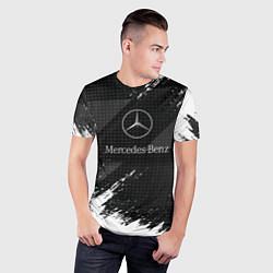 Футболка спортивная мужская Mercedes-Benz - Темный, цвет: 3D-принт — фото 2
