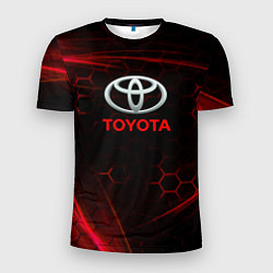 Футболка спортивная мужская Toyota sport соты, цвет: 3D-принт