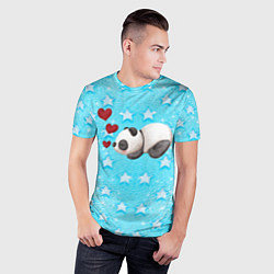 Футболка спортивная мужская Сонная милая панда, цвет: 3D-принт — фото 2
