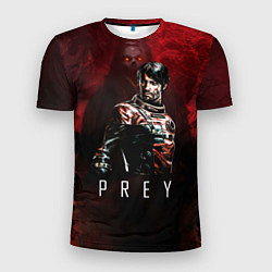 Футболка спортивная мужская Prey Dark red, цвет: 3D-принт