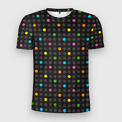 Футболка спортивная мужская Разноцветные точки, цвет: 3D-принт