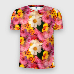 Мужская спорт-футболка Дачные садовые цветы