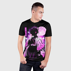 Футболка спортивная мужская Шинобу Кочо силуэт Клинок рассекающего демона, цвет: 3D-принт — фото 2