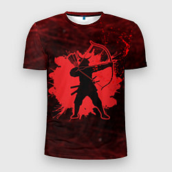 Футболка спортивная мужская Лучник Самурай Кровавый Bloody Samurai, цвет: 3D-принт