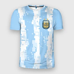 Футболка спортивная мужская Сборная Аргентины Современная форма, цвет: 3D-принт