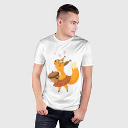Футболка спортивная мужская Мультяшная белка с орешком, цвет: 3D-принт — фото 2