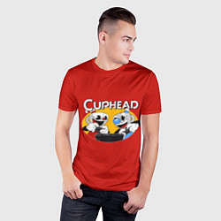 Футболка спортивная мужская Cuphead and Mugman Gamers, цвет: 3D-принт — фото 2