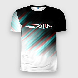 Футболка спортивная мужская EXILIA GLITCH LOGO, цвет: 3D-принт