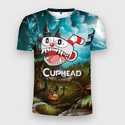 Футболка спортивная мужская Cuphead Zombie, цвет: 3D-принт