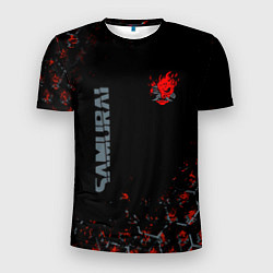 Мужская спорт-футболка Cyberpunk 2077 samurai Паттерн