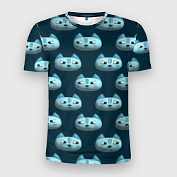 Мужская спорт-футболка Мордочки котов с эффектом 3d Паттерн