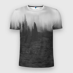 Мужская спорт-футболка Туманный лес - туман
