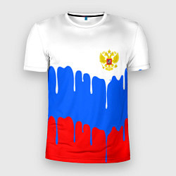 Мужская спорт-футболка Флаг герб russia