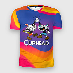 Футболка спортивная мужская Веселые чашечки - Cuphead, цвет: 3D-принт