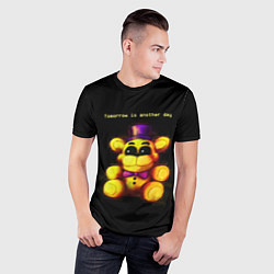 Футболка спортивная мужская Five Nights at Freddys - мишка, цвет: 3D-принт — фото 2