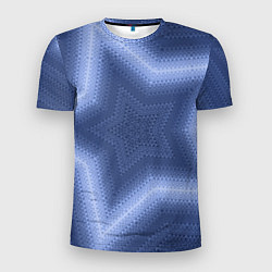 Футболка спортивная мужская Синий звездный современный узор, цвет: 3D-принт