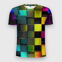 Футболка спортивная мужская Colored Geometric 3D pattern, цвет: 3D-принт