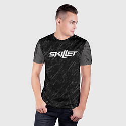 Футболка спортивная мужская Skillet Скиллет Logotip, цвет: 3D-принт — фото 2