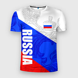 Мужская спорт-футболка RUSSIA - SPORTWEAR - ТРИКОЛОР