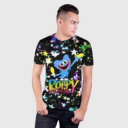 Футболка спортивная мужская POPPY PLAYTIME HAGGY WAGGY ХАГГИ ВАГГИ ЗВЕЗДЫ, цвет: 3D-принт — фото 2