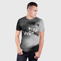 Футболка спортивная мужская Kiss- me, цвет: 3D-принт — фото 2