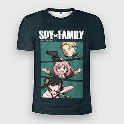 Мужская спорт-футболка SPY X FAMILY СЕМЬЯ ШПИОНА ЛОЙД, АНЯ, ЙОР