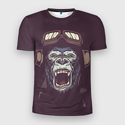 Мужская спорт-футболка Орущая горилла