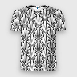 Мужская спорт-футболка Современный геометрический узор светлый фон