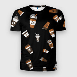 Мужская спорт-футболка Кофейные стаканы