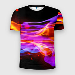 Мужская спорт-футболка Abstract colorful waves