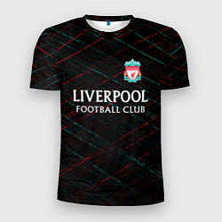 Футболка спортивная мужская Liverpool ливерпуль чёрточки, цвет: 3D-принт