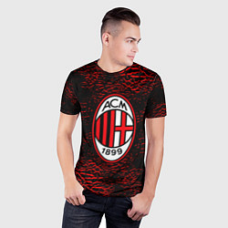 Футболка спортивная мужская Ac milan фк милан logo, цвет: 3D-принт — фото 2