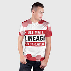 Футболка спортивная мужская Lineage: красные таблички Best Player и Ultimate, цвет: 3D-принт — фото 2